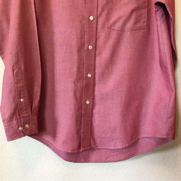 Van Heusen Regular Fit Long Sleeve Dress Shirt with Button Collar Size Small - Picture 4 of 14